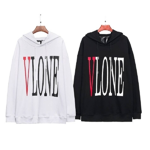 Sweat à Capuche Vlone Logo Printed Long Sleeve Noir Blanche Femmes | BZPW-66564867