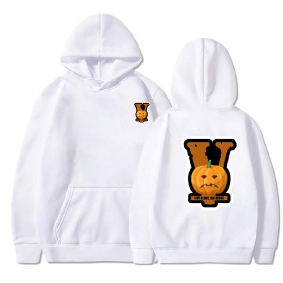 Sweat à Capuche Vlone Lonely Halloween Blanche Femmes | WMXF-29827127