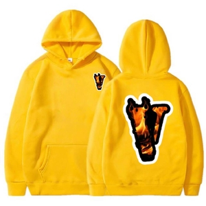 Sweat à Capuche Vlone Angels Fire Jaune Femmes | ETEY-57090836