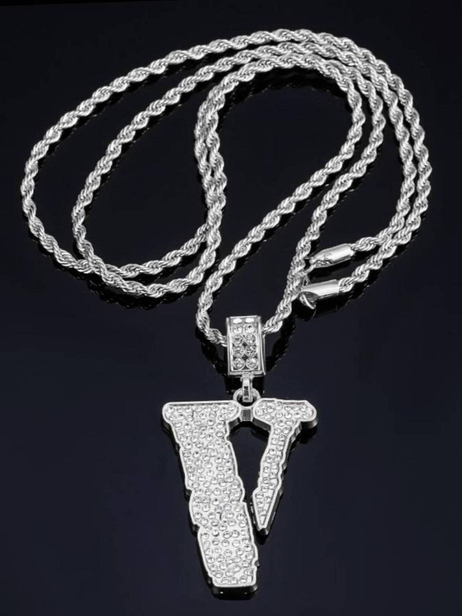 Collier Vlone New Hip-hop Silver Chain Plus Argent Unisex | NFQI-88595729