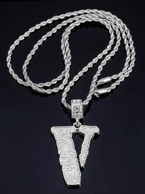 Collier Vlone New Hip-hop Silver Chain Plus Argent Unisex | NFQI-88595729