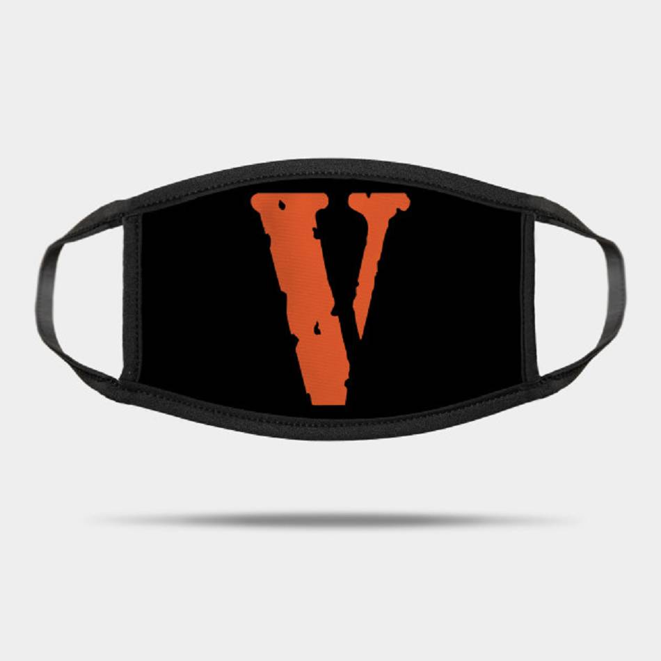 Masque Vlone Orange V Letter Face Mask Plus Orange Noir Unisex | HWRA-23324062