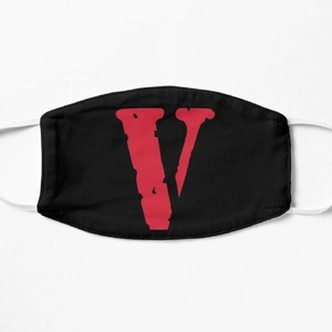 Masque Vlone Logo V Mask Plus Rouge Noir Unisex | TZPK-29923449