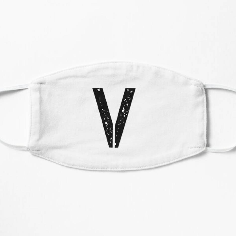 Masque Vlone Logo On Mask Plus Noir Blanche Unisex | INRT-54196850