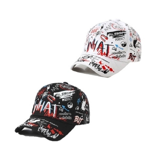 Chapeaux Vlone Graffiti Baseball Cap Plus Blanche Noir Unisex | ETZH-44591499