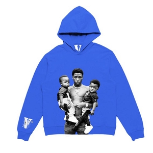 Sweat à Capuche Vlone Young Boy Kacey Talk Bleu Hommes | IMZC-67203426