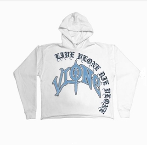 Sweat à Capuche Vlone Sulphur Gothic Graphique Blanche Hommes | KSZV-87079575