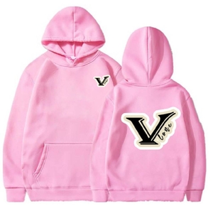 Sweat à Capuche Vlone Text V All Colors Logo Rose Hommes | UXXI-46309859