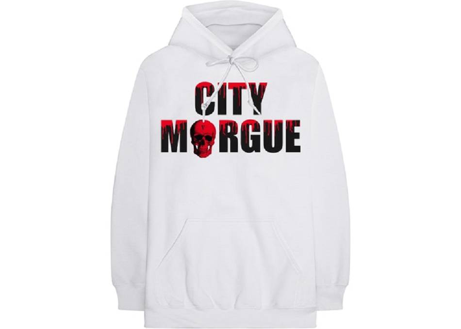 Sweat à Capuche Vlone VLONE City Morgue Dogs Blanche Hommes | NFJT-04484036