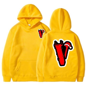 Sweat à Capuche Vlone Angels Christmas Jaune Hommes | EGJF-13064695