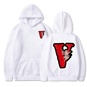 Sweat à Capuche Vlone Angel Friends Blanche Hommes | OFAO-52361338