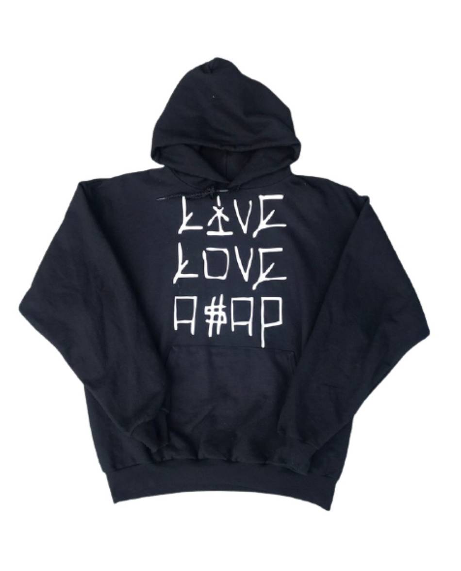 Sweat à Capuche Vlone Live Love A$AP Noir Hommes | TZOL-02769100