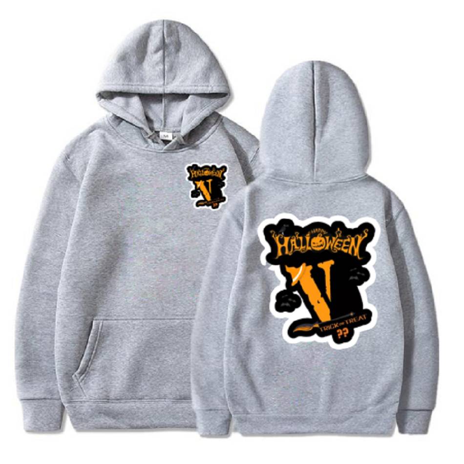 Halloween Vlone Exclusive Hoodie Plus Grise Unisex | OTQM-39549894