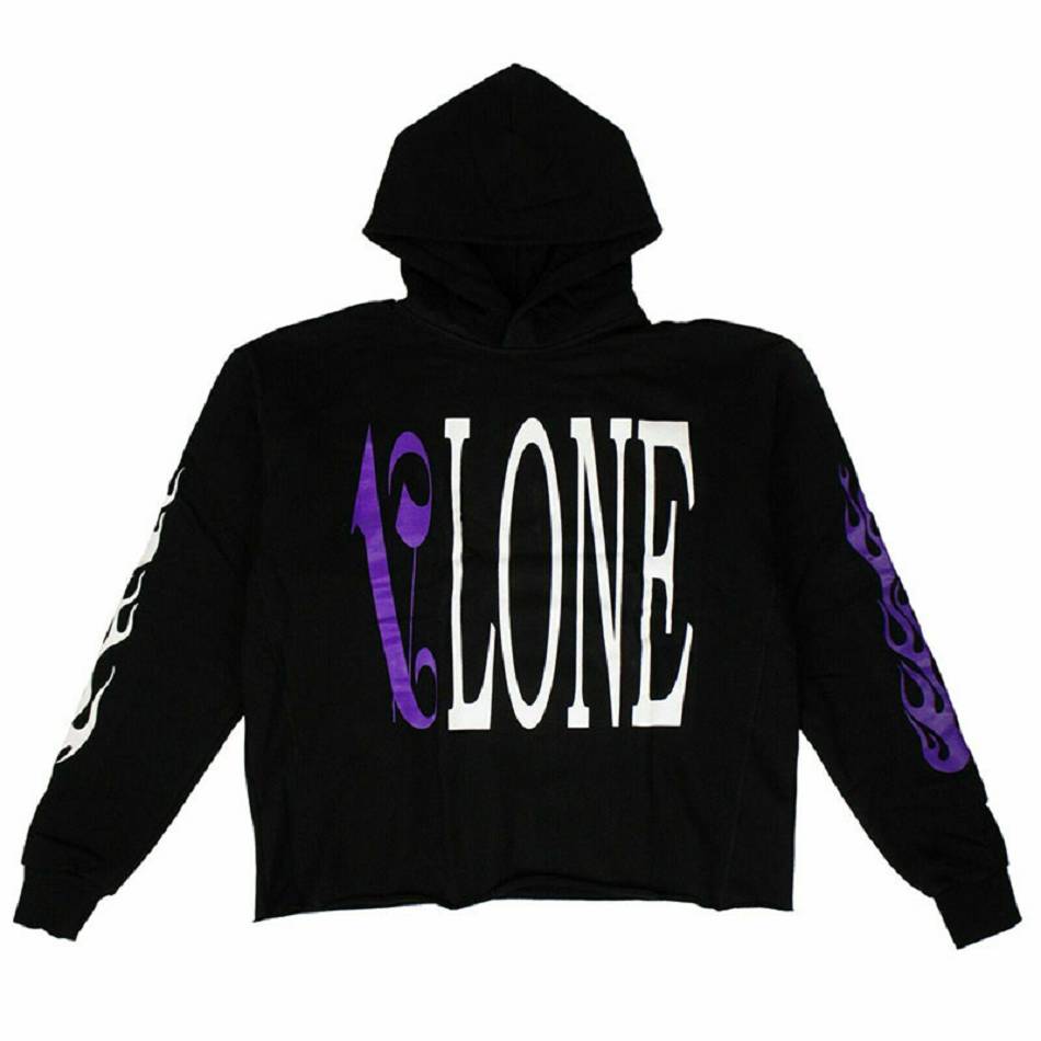 X-Palm-Angels Vlone HOODIE Plus Noir Unisex | CJJU-82713068