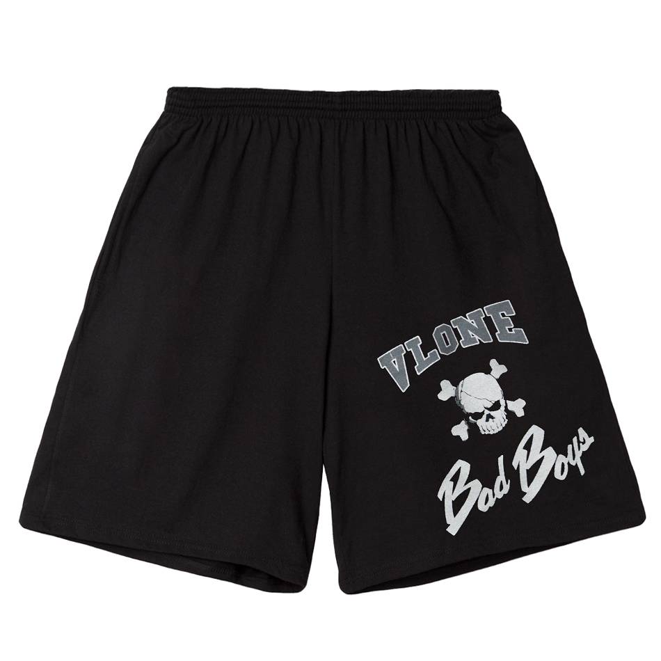 Shorts Vlone Bad Boy Skull Noir Hommes | BHOY-37432910