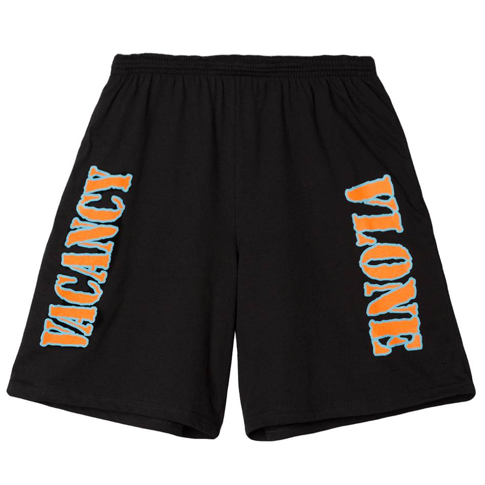 Shorts Vlone No Vacancy Inn OG Noir Hommes | GBKL-07662906