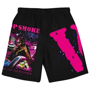 Shorts Vlone Pop Smoke King Of NY Noir Hommes | MTCQ-00994401