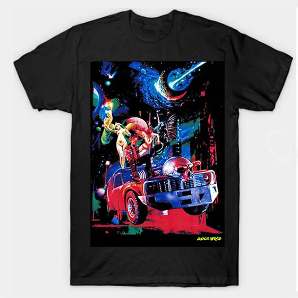 Juicewrld Vlone Cosmic T-Shirt Collaboration rappeurs Noir Unisex | NDLU-74698778