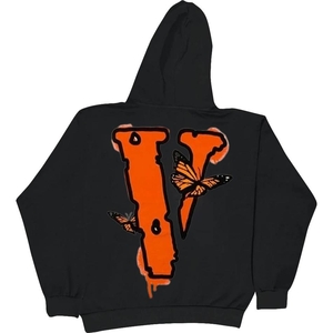 Juicewrld Vlone Butterfly Hoodie Collaboration rappeurs Noir Unisex | NVPE-50242512