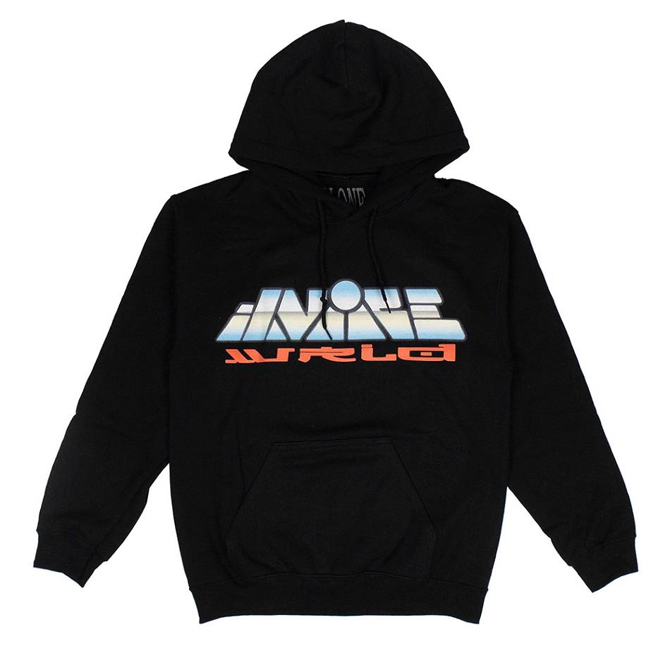 Juicewrld Vlone Graphique Hoodie Collaboration rappeurs Noir Unisex | DNMV-55437415