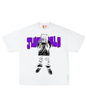 Juicewrld Vlone Moty Tee Collaboration rappeurs Blanche Unisex | IANS-38325032