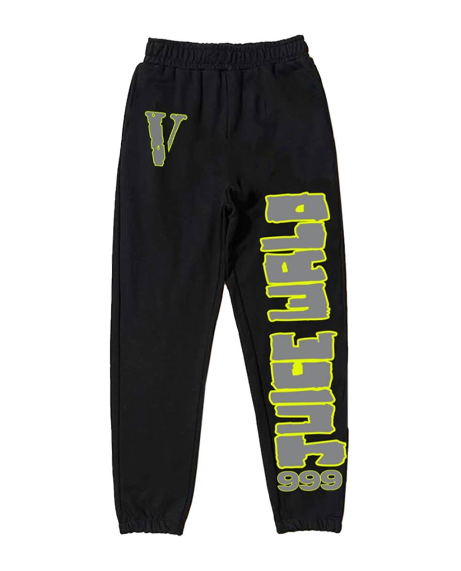 Juicewrld Vlone Legend Sweatpants Collaboration rappeurs Noir Unisex | DYKZ-03647986