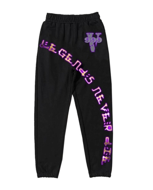 Juicewrld Vlone 999 Sweatpants Collaboration rappeurs Noir Unisex | AETS-32336197