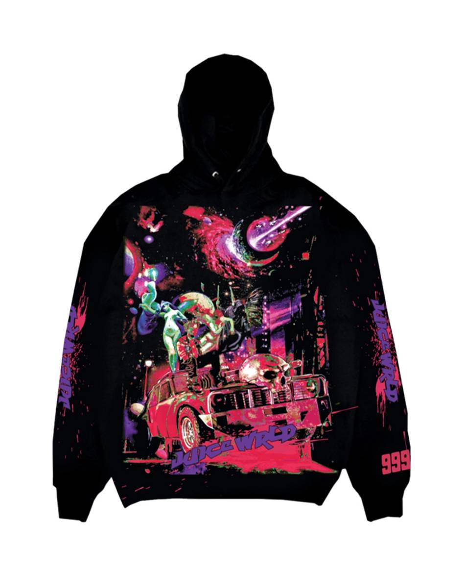 Juicewrld Vlone Galaxy Hoodie Collaboration rappeurs Multicolore Unisex | UEIM-41144569