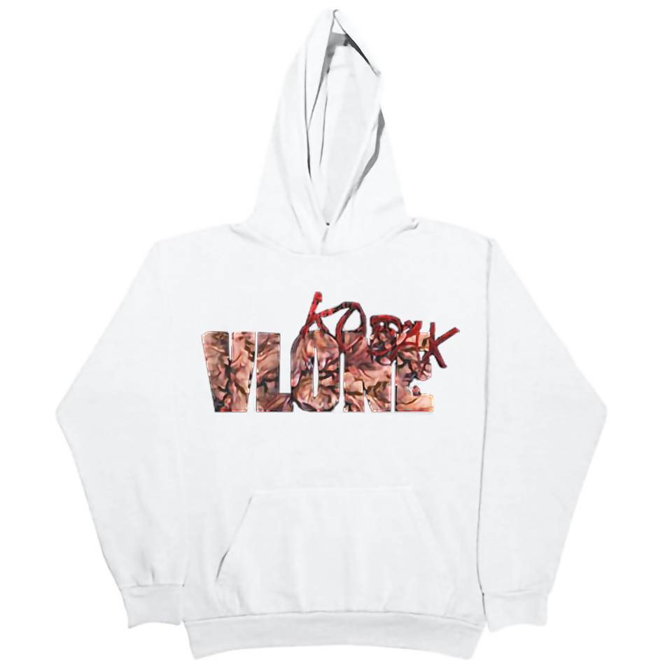 Kodak-Black Vlone Vlonekb Hoodie Collaboration rappeurs Blanche Unisex | MXXK-84329634