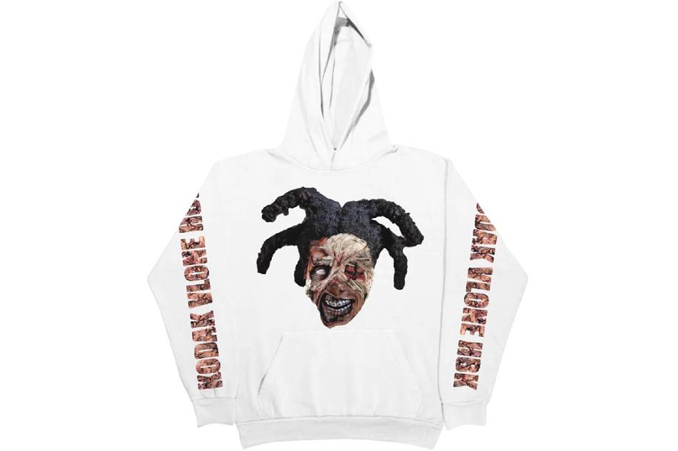 Kodak-Black Vlone Zombie Hoodie Collaboration rappeurs Blanche Unisex | RUXC-26352667