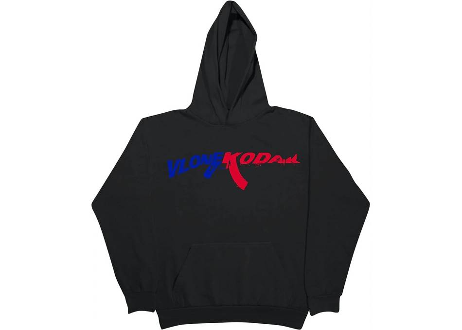 Kodak-Black Vlone HOODIE Collaboration rappeurs Noir Unisex | NQIG-47083931