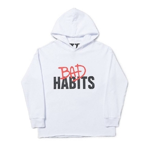 Nav Vlone Bad Habits Harajuku Hoodie Collaboration rappeurs Blanche Unisex | NLYG-08615644