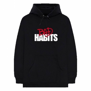 Nav Vlone Bad Habits Hoodie Collaboration rappeurs Noir Unisex | XZFG-31550469