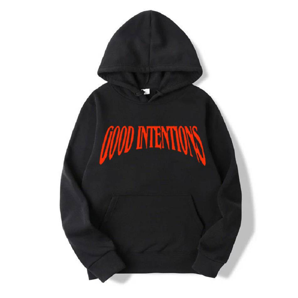 Nav Vlone All Over Printed Hoodie Collaboration rappeurs Noir Unisex | DYIN-49258475