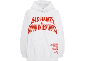 Nav Vlone Bad Habits But Good Intentions Hoodie Collaboration rappeurs Blanche Unisex | LMGO-67101954