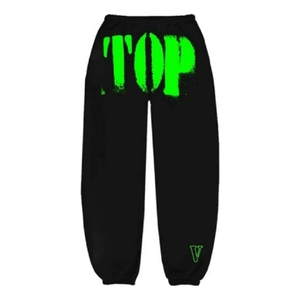 NBA-Youngboy Vlone Top Sweatpants Collaboration rappeurs Vert Noir Unisex | HBEX-47183994