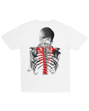 NBA-Youngboy Vlone Neverbrokeagain Bones Tee Collaboration rappeurs Blanche Unisex | IQQB-18783939