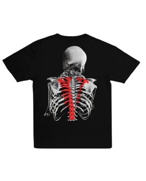 NBA-Youngboy Vlone Neverbrokeagain Bones Tee Collaboration rappeurs Noir Unisex | XCAH-35129804