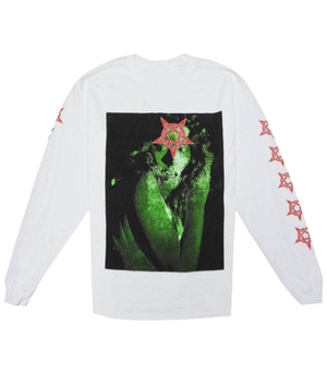 Playboi-Carti Vlone Neon Tour Longsleeve Collaboration rappeurs Blanche Unisex | ILIJ-77744049