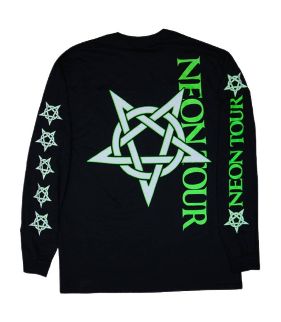 Playboi-Carti Vlone Neon Tour Longsleeve Collaboration rappeurs Noir Unisex | KCWL-68294116