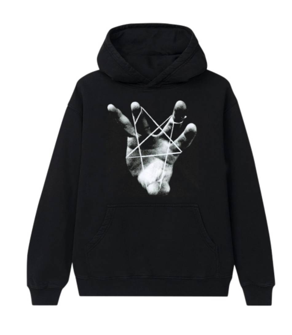 Playboi-Carti Vlone Hand Hoodie Collaboration rappeurs Noir Unisex | HBXT-34378713