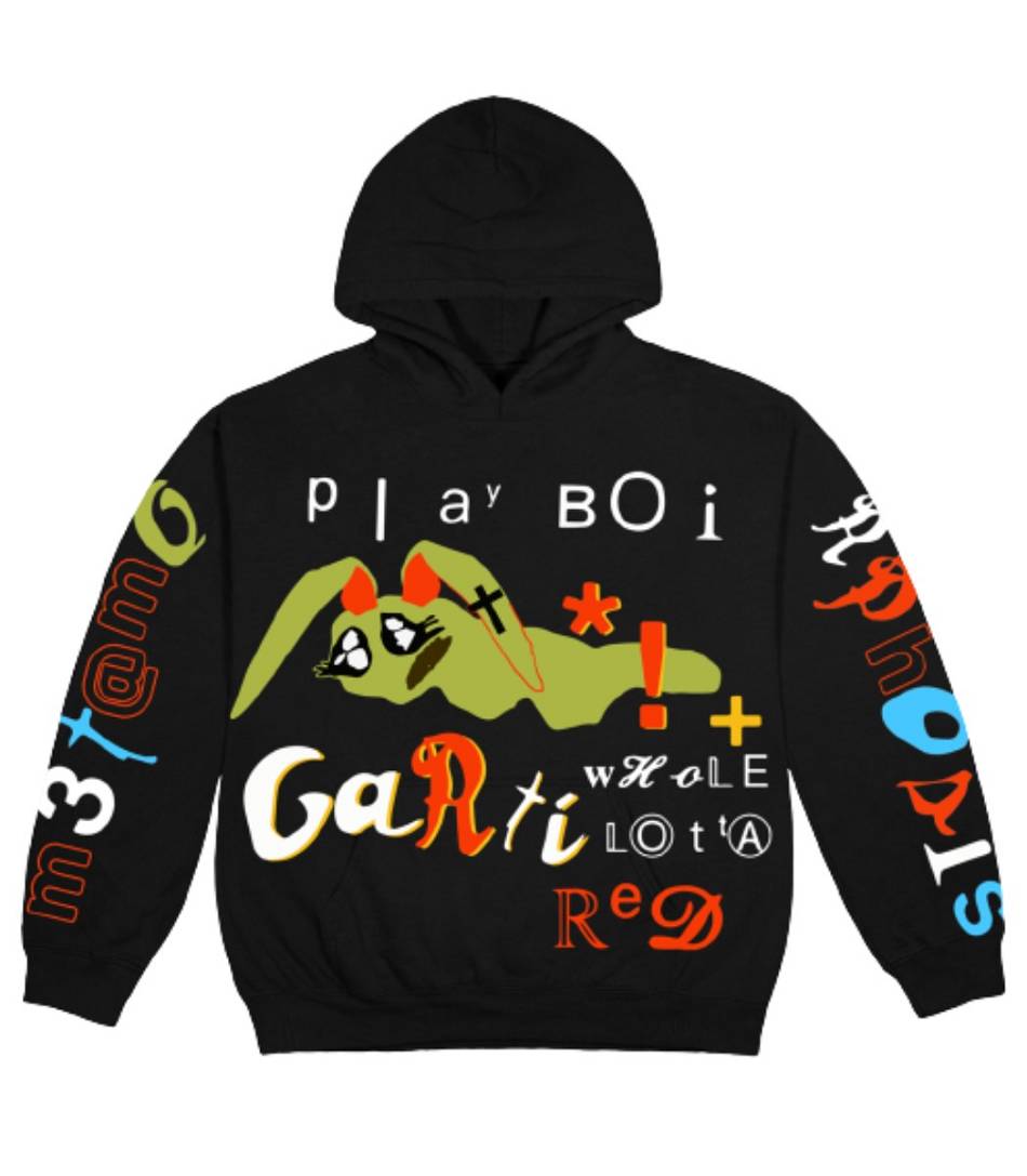 Playboi-Carti Vlone Cpfm 4 Wlr M3tamorphosis Hoodie Collaboration rappeurs Noir Unisex | KHTO-00183696