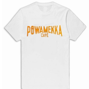 Tupac-Shakur Vlone Powamekka Cafe T-Shirt Collaboration rappeurs Blanche Unisex | UFVI-37775239