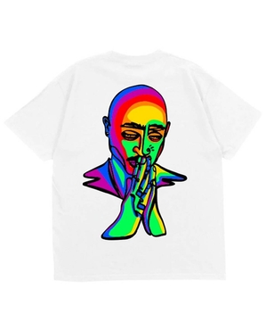 Tupac-Shakur Vlone 2Pac Pride Month Tee Collaboration rappeurs Blanche Unisex | HHWB-25368321