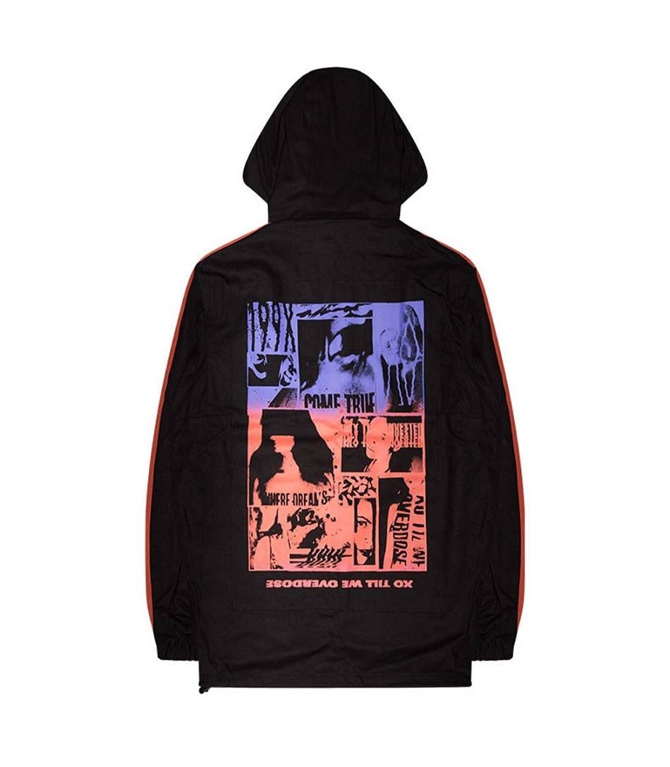 The-Weeknd Vlone Post No Bills Coton Tela Anorak Collaboration rappeurs Noir Unisex | RHDR-23336211