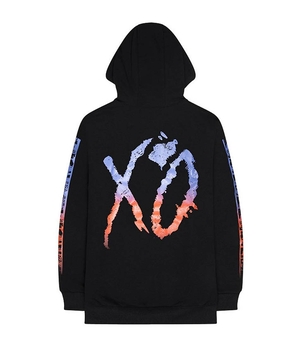 The-Weeknd Vlone Post No Bills Fleece Pullover Hoodie Collaboration rappeurs Noir Unisex | QQHK-66522302