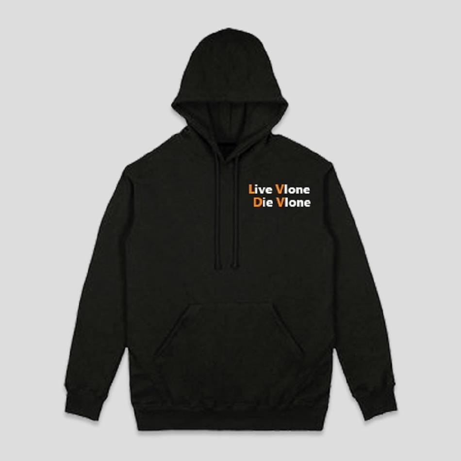 Sweat à Capuche Vlone Live Die Vente chaude Noir Unisex | OADG-04851799