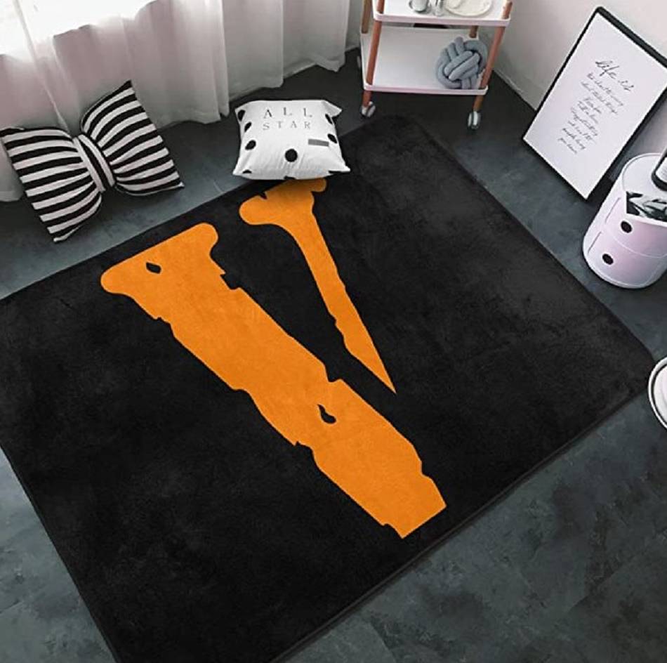 Accessoires Vlone Area Rug for Bedroom Plush Furry Ultra Soft Vente chaude Noir Unisex | MISN-89059308