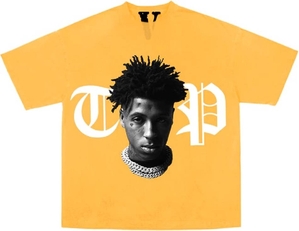 T Shirts Vlone Youngboy Nba Peace Hardly Vente chaude Jaune Unisex | QLWK-45317098