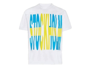 T Shirts Vlone Awge X A$ap Rocky Stockholm Vente chaude Blanche Unisex | MGQM-76259493